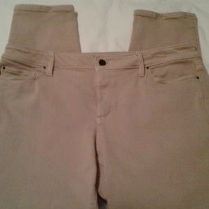 Ann Taylor Curvy Skinny Jeans-Khaki Color